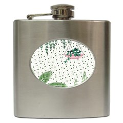 Plants Flowers Nature Blossom Hip Flask (6 Oz) by Mariart