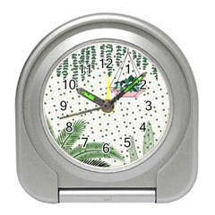 Plants Flowers Nature Blossom Travel Alarm Clock by Mariart