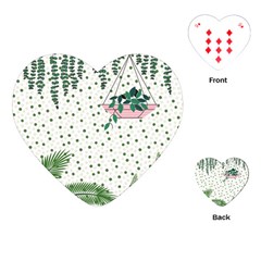 Plants Flowers Nature Blossom Playing Cards Single Design (heart)