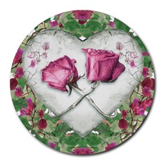 Love Ornament Design Round Mousepads