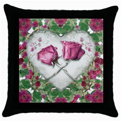 Love Ornament Design Throw Pillow Case (black) by dflcprintsclothing