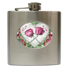 Love Ornament Design Hip Flask (6 Oz) by dflcprintsclothing