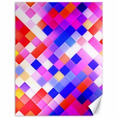 Squares Pattern Geometric Seamless Canvas 18  X 24  by Dutashop