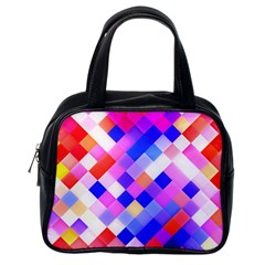 Squares Pattern Geometric Seamless Classic Handbag (one Side) by Dutashop