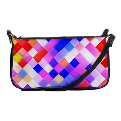 Squares Pattern Geometric Seamless Shoulder Clutch Bag by Dutashop