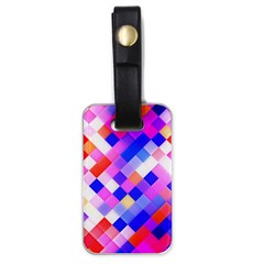 Squares Pattern Geometric Seamless Luggage Tag (one Side)