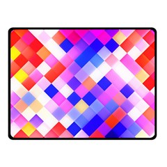 Squares Pattern Geometric Seamless Double Sided Fleece Blanket (small)  by Dutashop