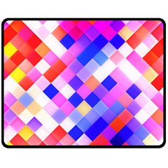 Squares Pattern Geometric Seamless Double Sided Fleece Blanket (medium)  by Dutashop