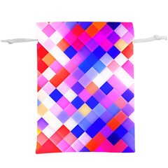 Squares Pattern Geometric Seamless  Lightweight Drawstring Pouch (xl) by Dutashop