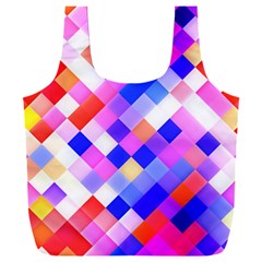 Squares Pattern Geometric Seamless Full Print Recycle Bag (xxl) by Dutashop