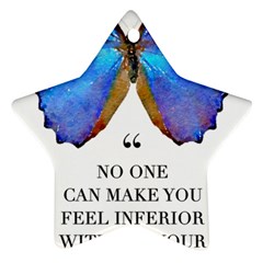 Inferior Quote Butterfly Ornament (star) by SheGetsCreative