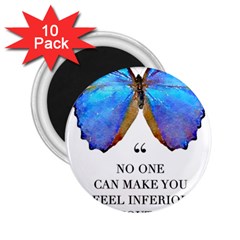 Inferior Quote Butterfly 2 25  Magnets (10 Pack)  by SheGetsCreative