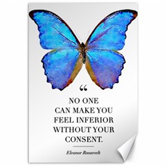 Inferior Quote Butterfly Canvas 12  X 18  by SheGetsCreative