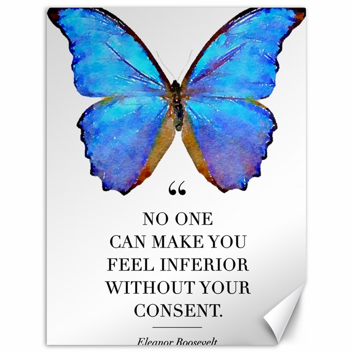 Inferior Quote Butterfly Canvas 18  x 24 