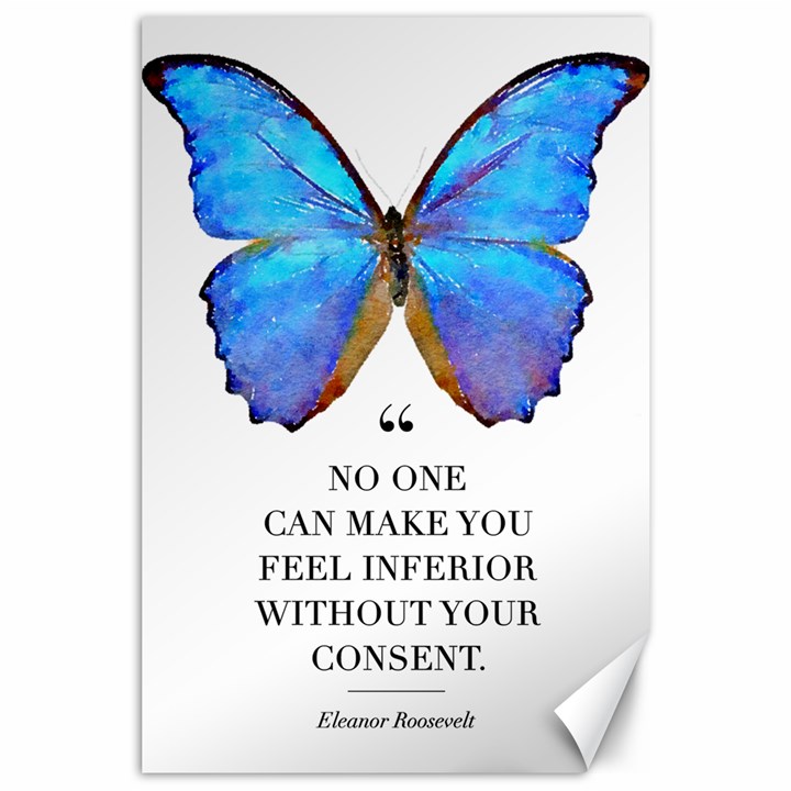 Inferior Quote Butterfly Canvas 24  x 36 