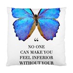 Inferior Quote Butterfly Standard Cushion Case (One Side) Front