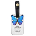 Inferior Quote Butterfly Luggage Tag (one side) Front