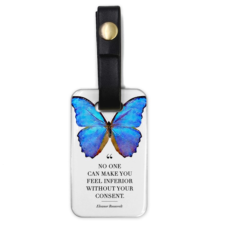 Inferior Quote Butterfly Luggage Tag (one side)