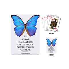 Inferior Quote Butterfly Playing Cards Single Design (mini) by SheGetsCreative