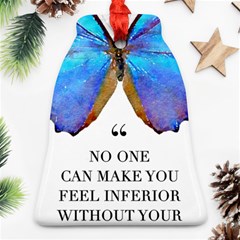 Inferior Quote Butterfly Ornament (bell) by SheGetsCreative