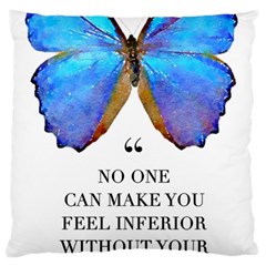 Inferior Quote Butterfly Large Cushion Case (one Side) by SheGetsCreative