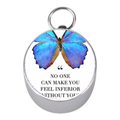 Inferior Quote Butterfly Mini Silver Compasses by SheGetsCreative