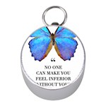 Inferior Quote Butterfly Mini Silver Compasses Front