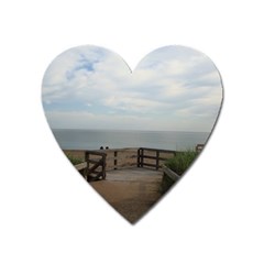 Beach Day  Heart Magnet by IIPhotographyAndDesigns