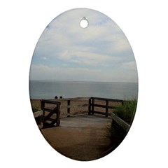 Beach Day  Oval Ornament (two Sides) by IIPhotographyAndDesigns