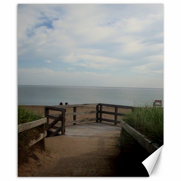 Beach Day  Canvas 8  x 10 