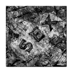 Sex Painting Word Letters Tile Coaster by Dutashop