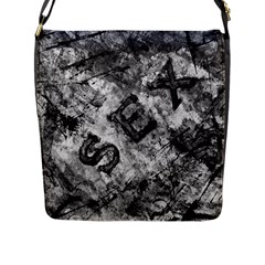 Sex Painting Word Letters Flap Closure Messenger Bag (l) by Dutashop