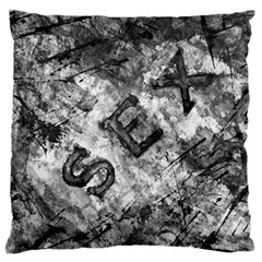 Sex Painting Word Letters Large Flano Cushion Case (two Sides)