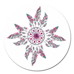 Boho Love Magnet 5  (round) by designsbymallika