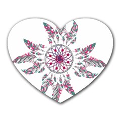 Boho Love Heart Mousepads by designsbymallika