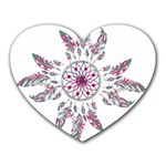 Boho Love Heart Mousepads Front