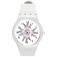 Boho Love Round Plastic Sport Watch (m) by designsbymallika