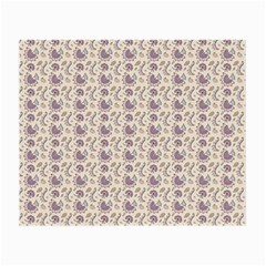 Baatik Floral Print 4 Small Glasses Cloth (2 Sides) by designsbymallika