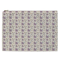 Baatik Floral Print 4 Cosmetic Bag (xxl) by designsbymallika