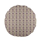 Baatik Floral Print 4 Standard 15  Premium Flano Round Cushions Back