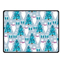 Bear Loves Christmas Tree Bear Loves Christmas Tree Fleece Blanket (small) by designsbymallika