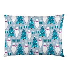 Bear Loves Christmas Tree Bear Loves Christmas Tree Pillow Case (two Sides) by designsbymallika