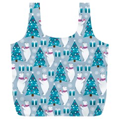 Bear Loves Christmas Tree Bear Loves Christmas Tree Full Print Recycle Bag (xl)