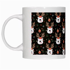 Bear Rein Deer Christmas White Mugs