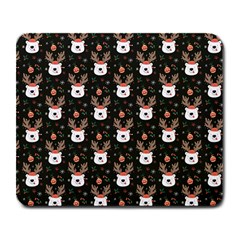 Bear Rein Deer Christmas Large Mousepads