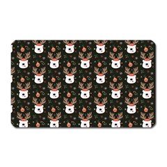 Bear Rein Deer Christmas Magnet (Rectangular)