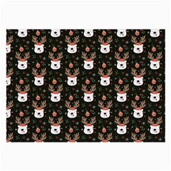 Bear Rein Deer Christmas Large Glasses Cloth (2 Sides)