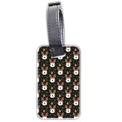 Bear Rein Deer Christmas Luggage Tag (two sides)