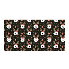 Bear Rein Deer Christmas Satin Wrap