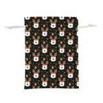 Bear Rein Deer Christmas Lightweight Drawstring Pouch (S) Back